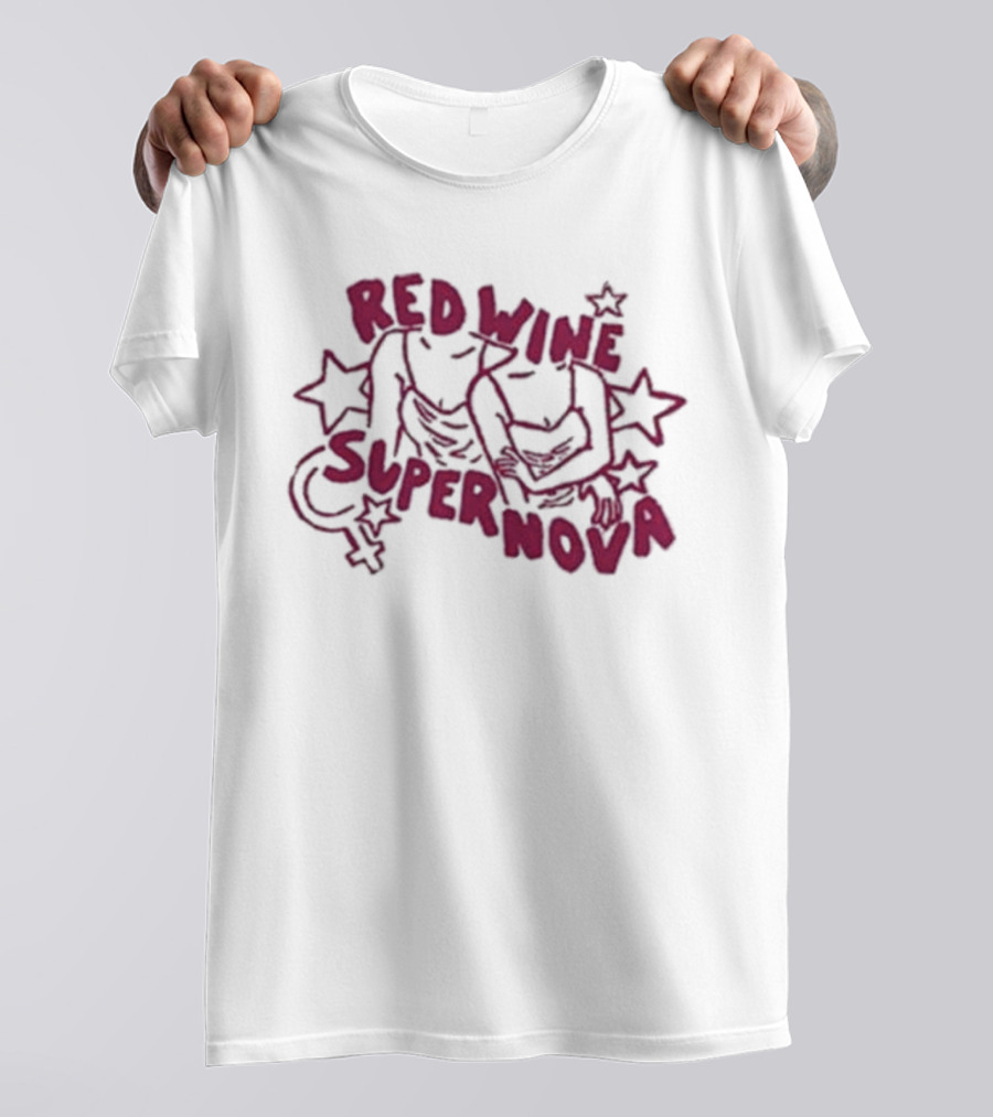 Red Wine Supernova Stars And Astrological Symbols T-Shirt