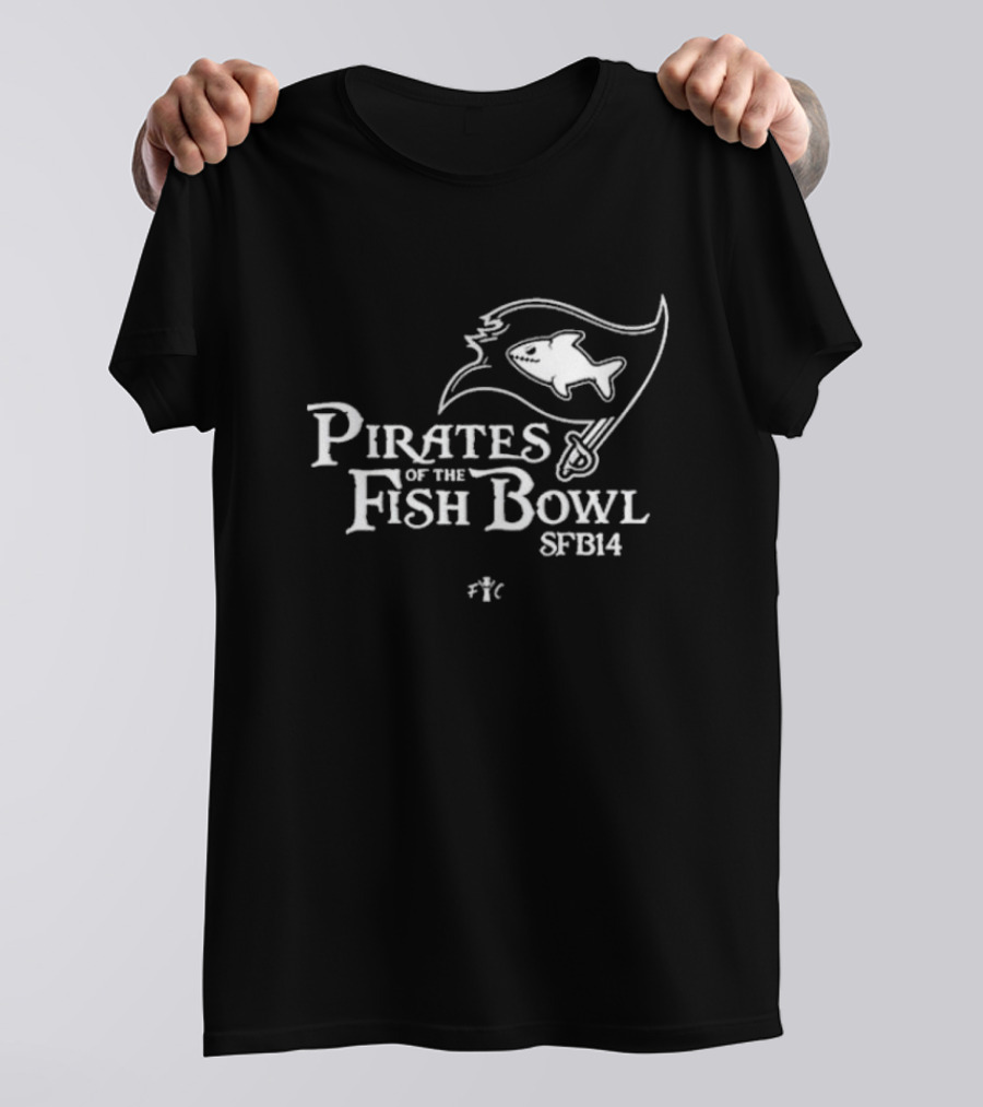 Pirates Of The Fish Bowl SFB14 Flag Shark T-Shirt