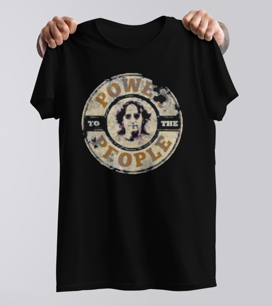 Power To The People Iconic Signature Vintage Style Round T-Shirt