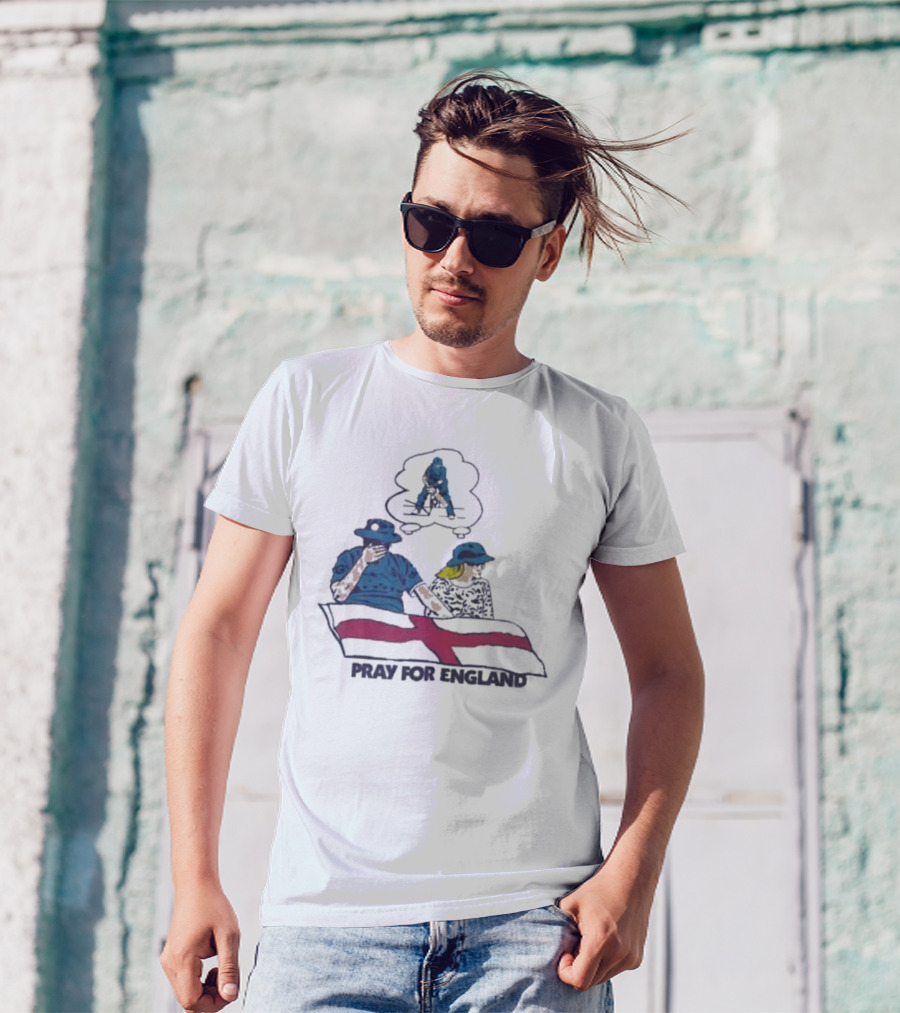 Pray For England Cricket Flag St George's Cross Fan Support T-Shirt