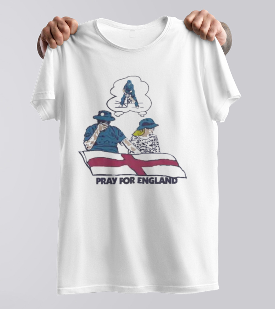 Pray For England Cricket Flag St George's Cross Fan Support T-Shirt
