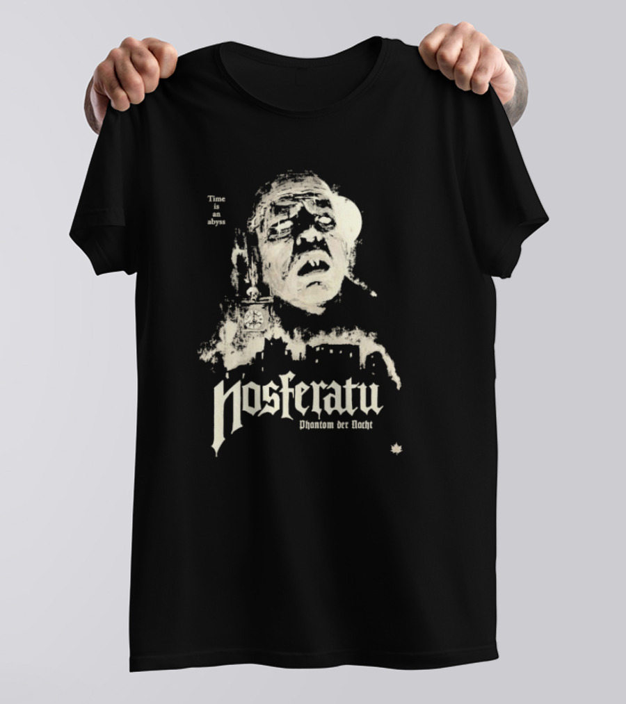 Time Is An Abyss Nosferatu Phantom Der Nacht Black And White Horror T-Shirt