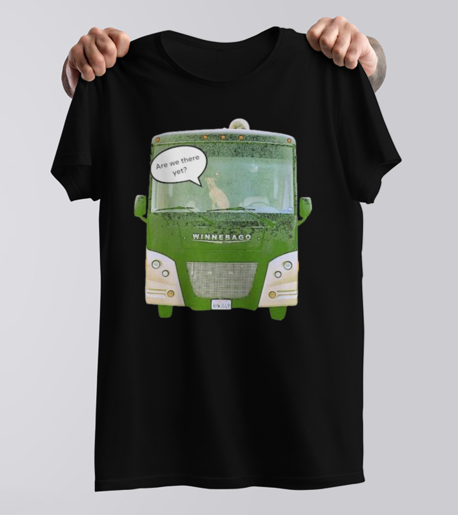 Winnebago Are We There Yet? Dog In Van Scene T-Shirt