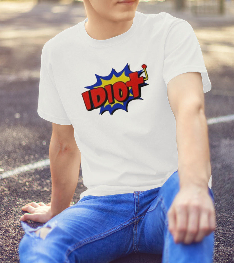 Vegasmatt Idiot Comic Pop Art Style Explosion T-Shirt