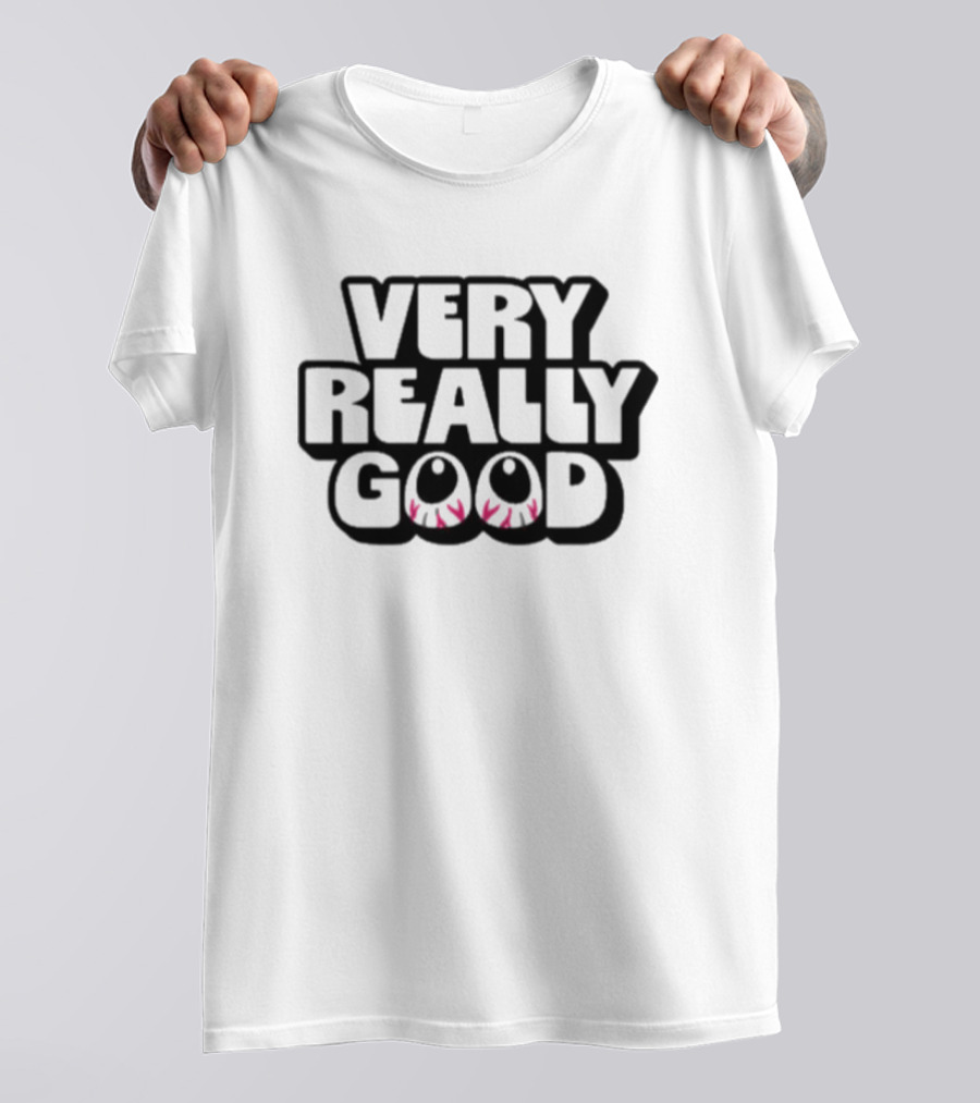 Very Really Good Eyes Pink And Black T-Shirt