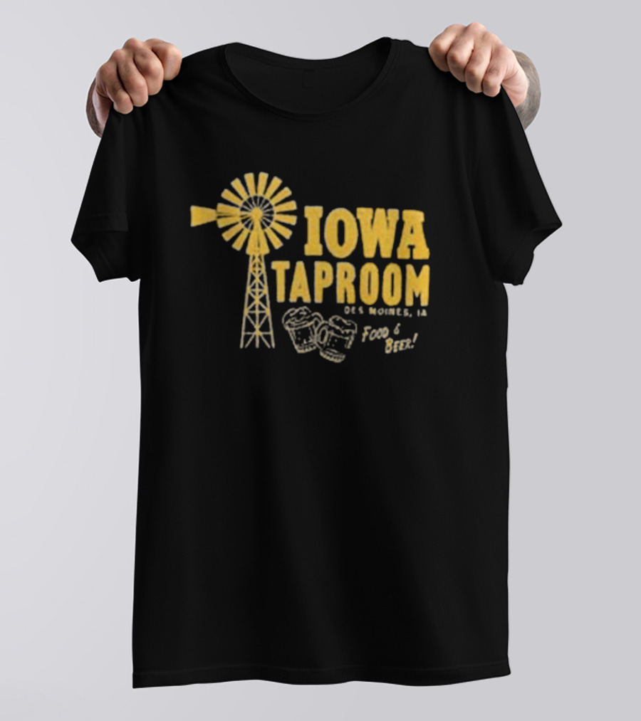 Iowa Taproom Des Moines Windmill Food And Beer T-Shirt