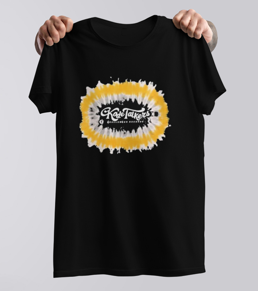 Kade Talkers Challenger Records Yellow And Black Tie-Dye Burst T-Shirt
