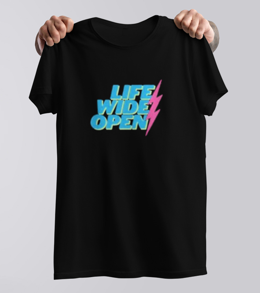 Life Wide Open Retro Lightning Bolt T-Shirt
