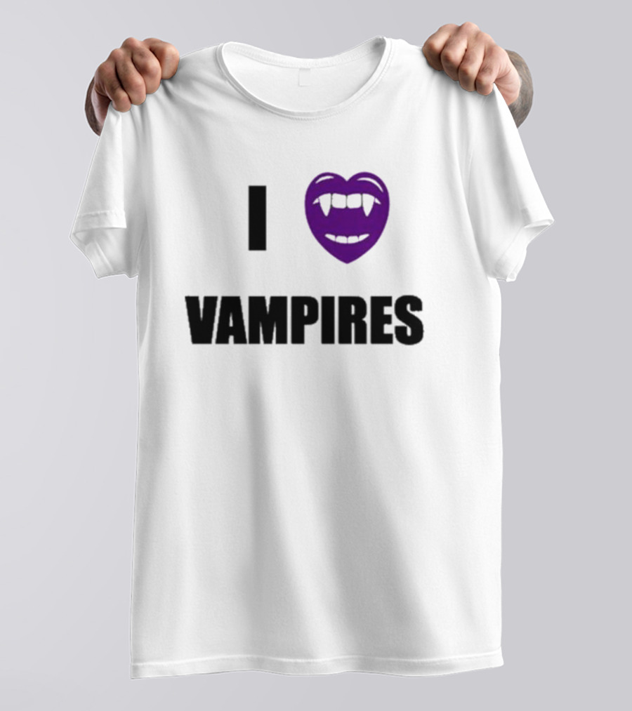 Olivia Rodrigo I Heart Purple Fanged Vampires T-Shirt