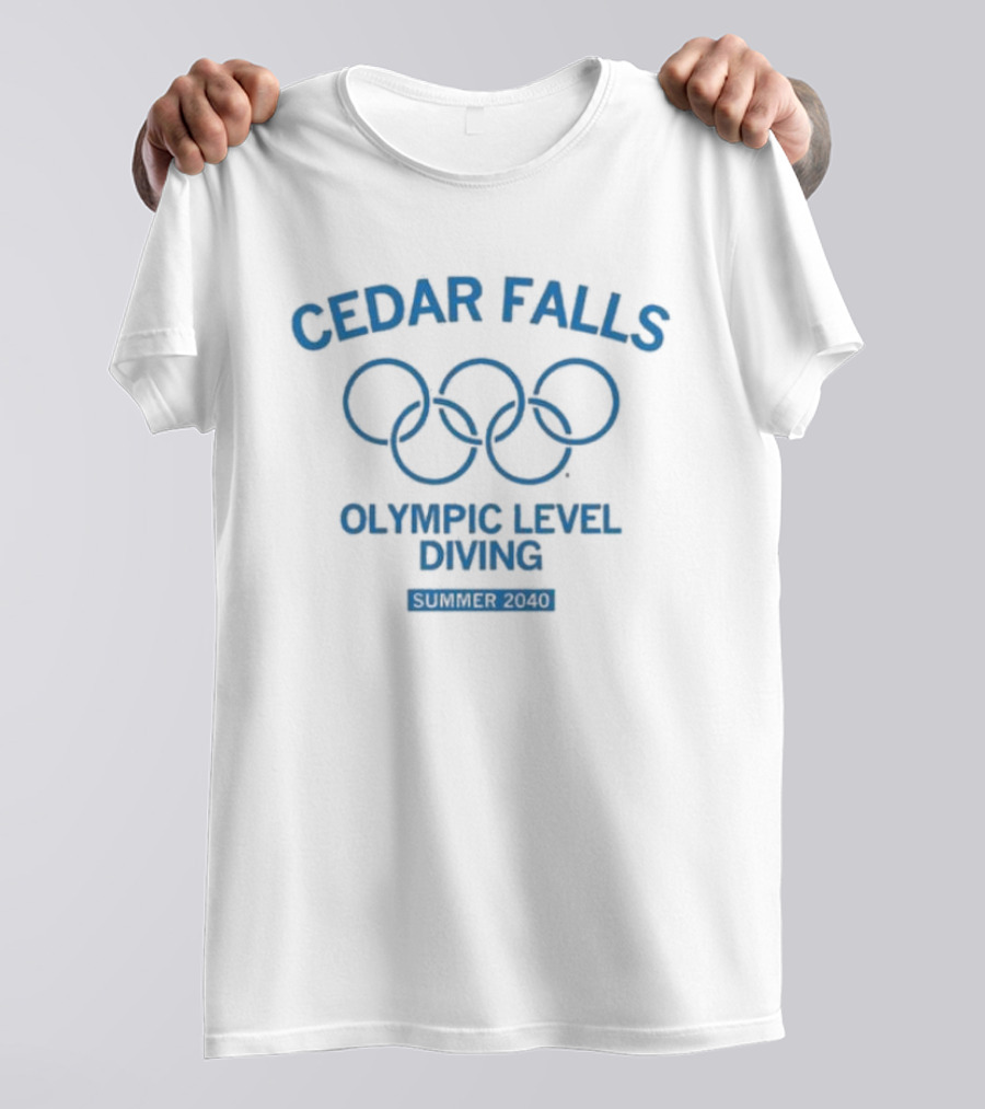 Cedar Falls Olympic Level Diving Summer 2040 Olympic Midwest T-Shirt