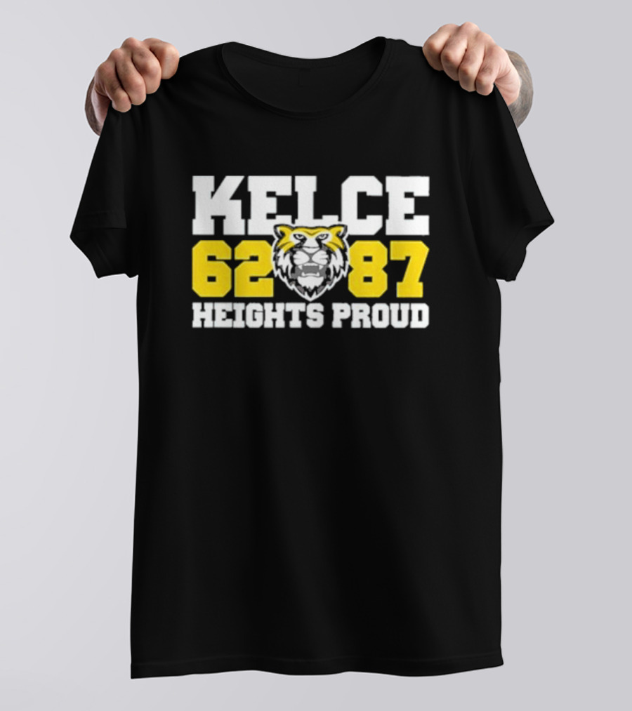 Kelce 62 87 Heights Proud Tiger Face T-Shirt