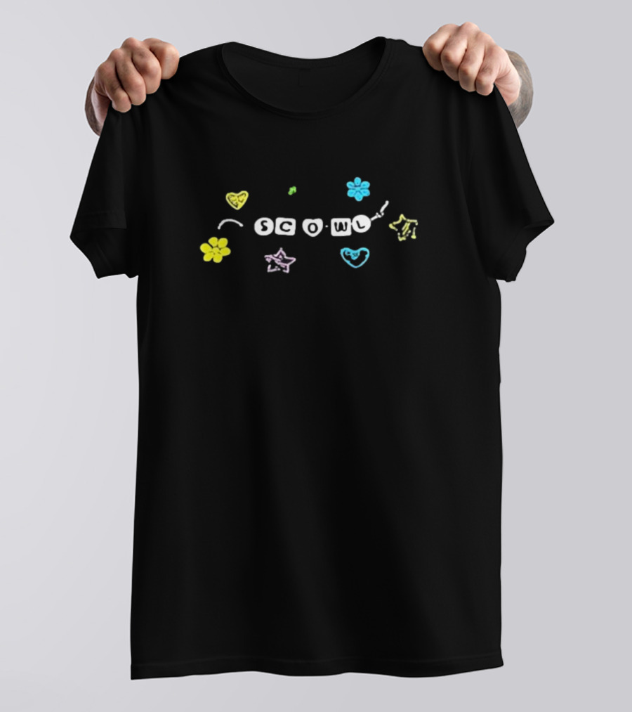 Scowl40831 Scowl Personal Hell Colorful Hearts Flowers Stars T-Shirt