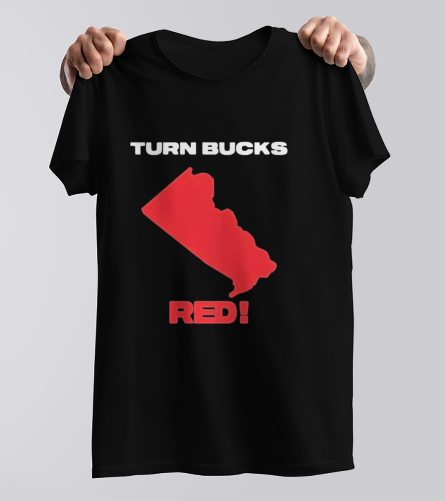 Turn Bucks County Red Map T-Shirt