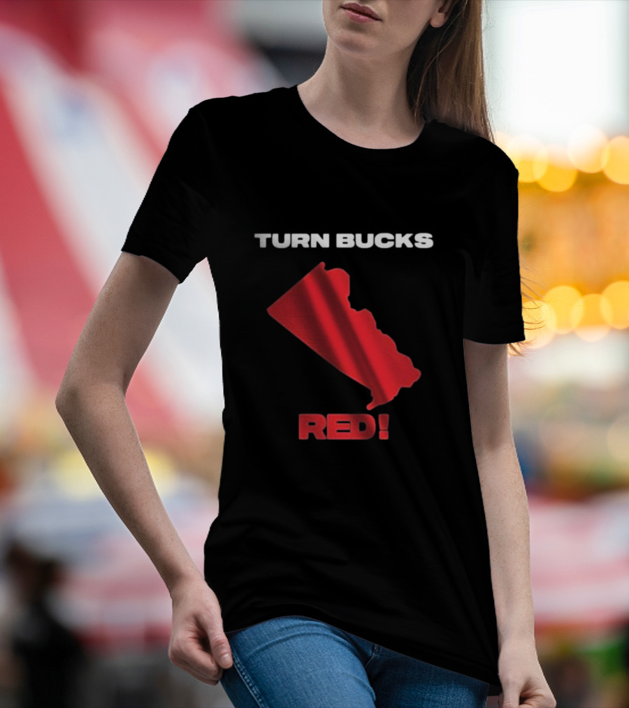 Turn Bucks County Red Map T-Shirt