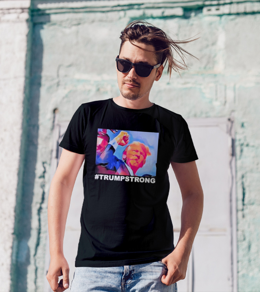 Seb Gorka #Trumpstrong Bold Fist Uplifted In Vibrant Colors T-Shirt