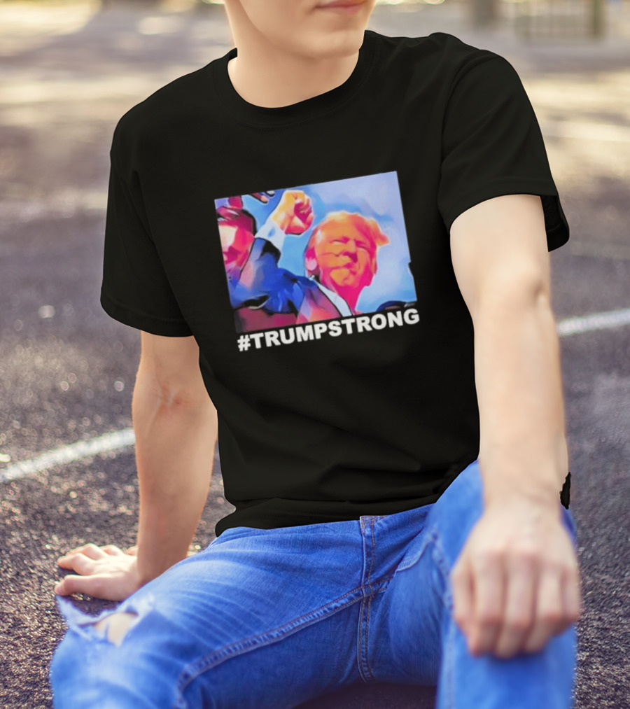 Seb Gorka #Trumpstrong Bold Fist Uplifted In Vibrant Colors T-Shirt