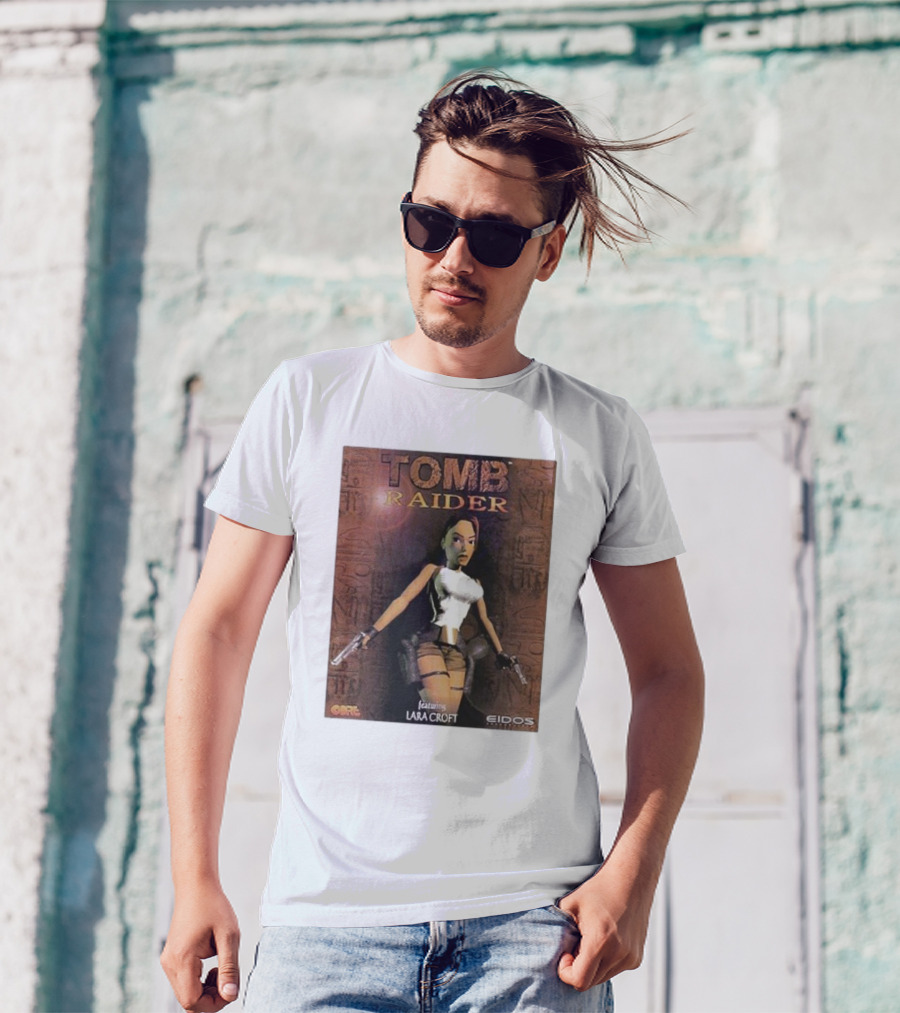 Tomb Raider Featuring Lara Croft Game Cover Eidos Core T-Shirt