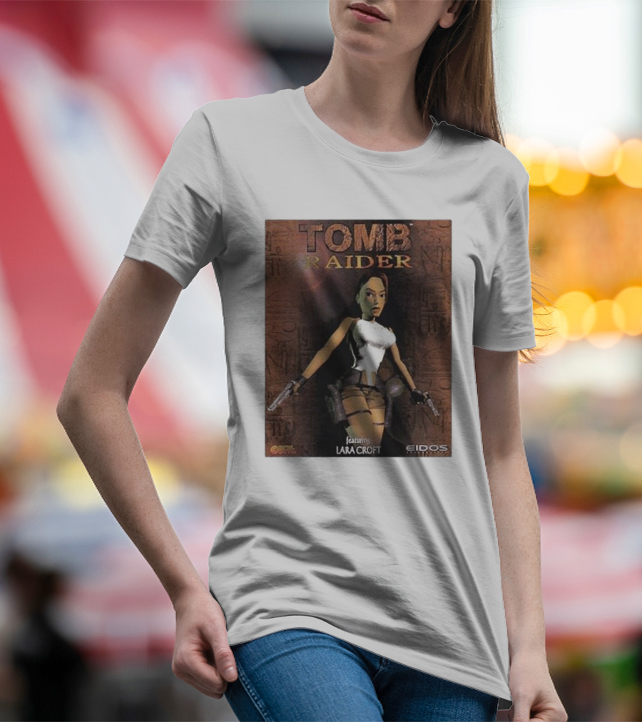 Tomb Raider Featuring Lara Croft Game Cover Eidos Core T-Shirt