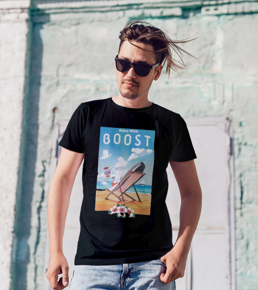 Relax With Boost Ultra Boost Beach Chair Scene T-Shirt