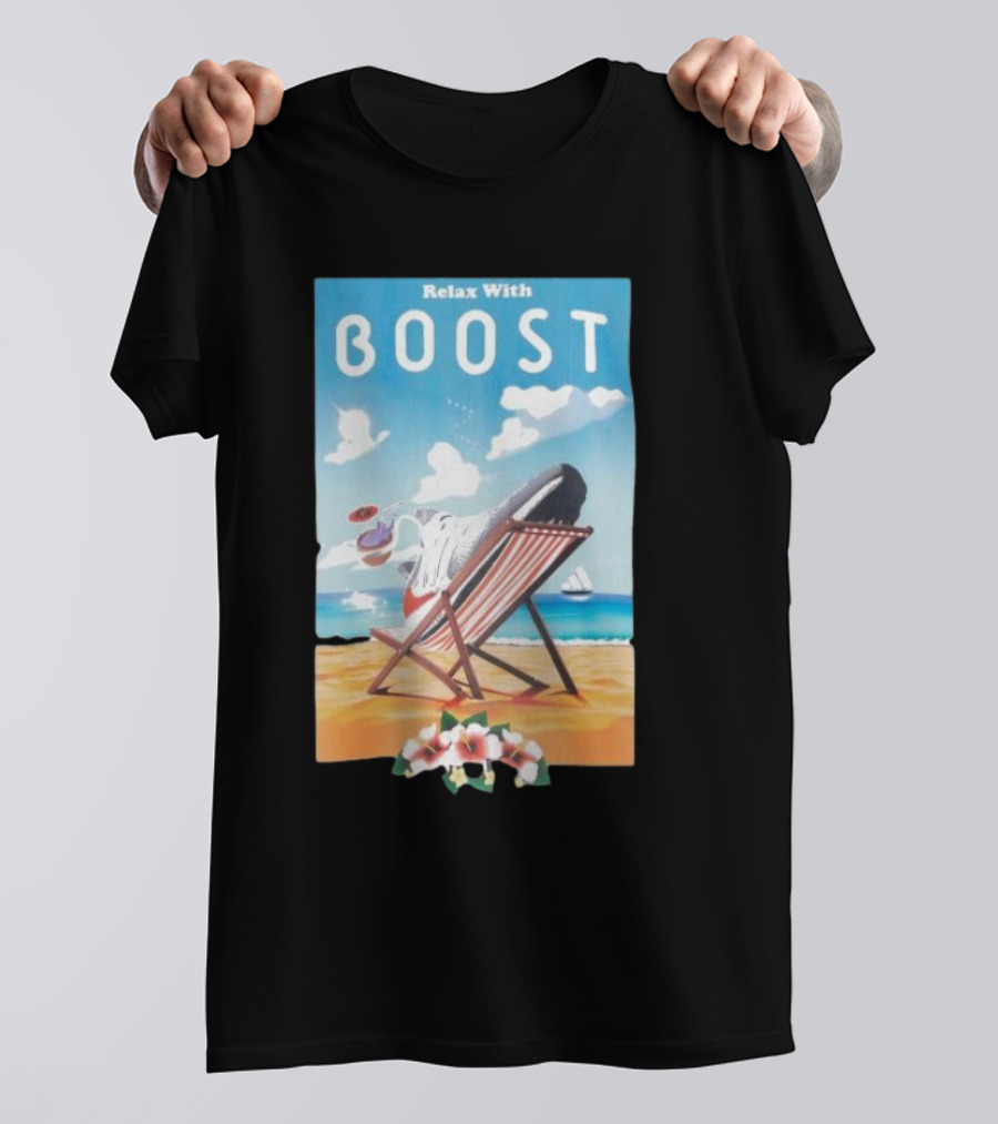 Relax With Boost Ultra Boost Beach Chair Scene T-Shirt