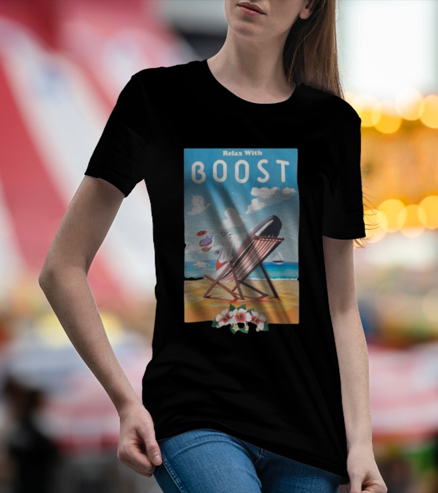 Relax With Boost Ultra Boost Beach Chair Scene T-Shirt
