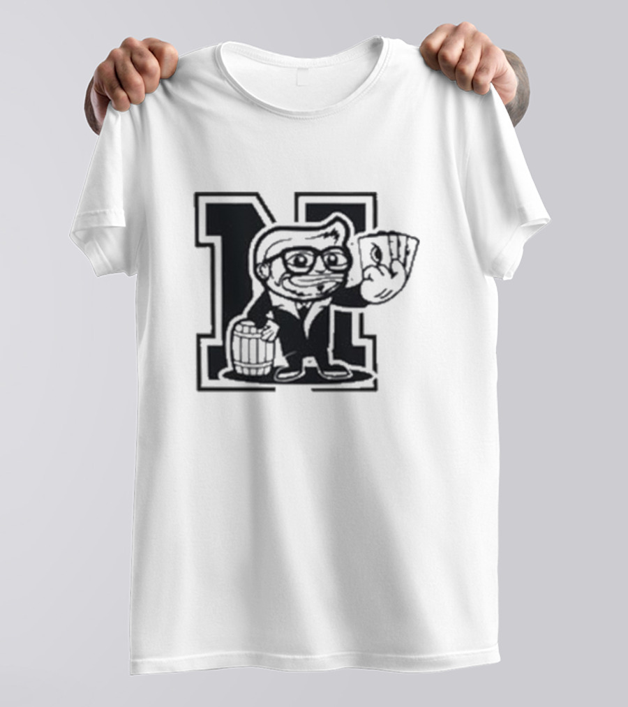 Yasin Dincer Chroma Nisqy Retro Cartoon Character Holding Cards T-Shirt