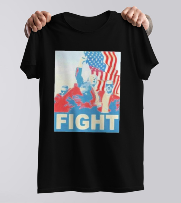 Fight Trump Iconic 2024 American Flags T-Shirt