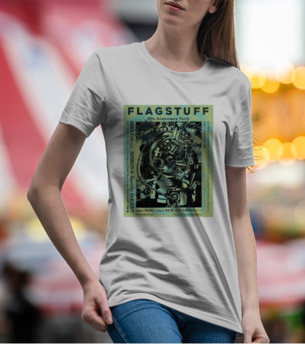 FLAGSTUFF 10th Anniversary Party 2024 Shibuya Spotify O-East Event Flyer T-Shirt