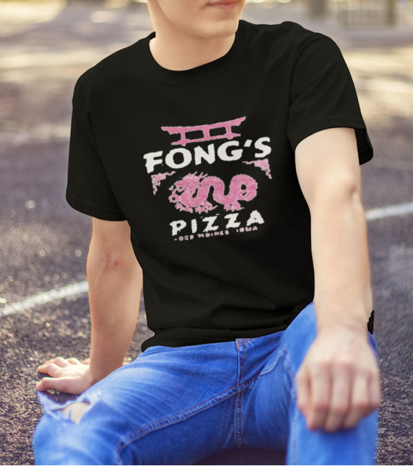 Fong's Pizza Des Moines Iowa Purple Dragon Shrine T-Shirt