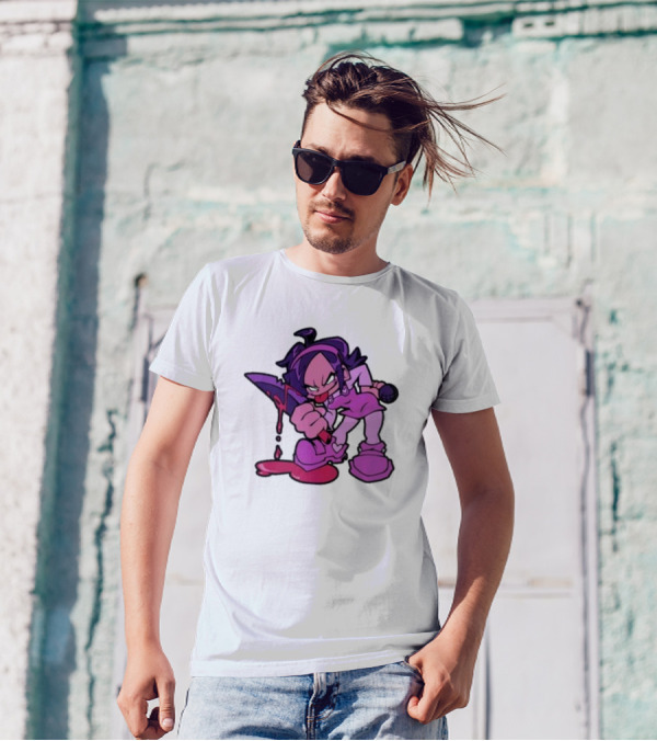 Friday Night Funkin' Nene Holding Microphone And Bloodied Knife T-Shirt