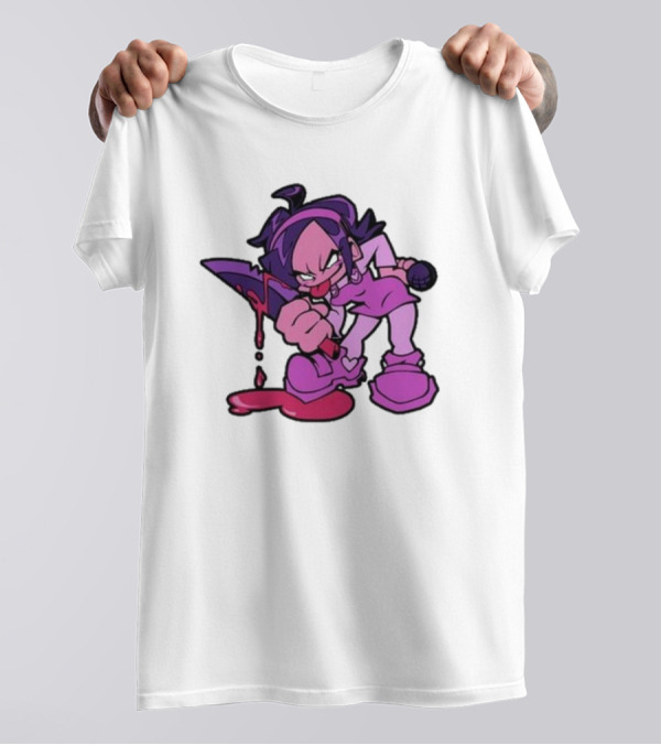 Friday Night Funkin' Nene Holding Microphone And Bloodied Knife T-Shirt