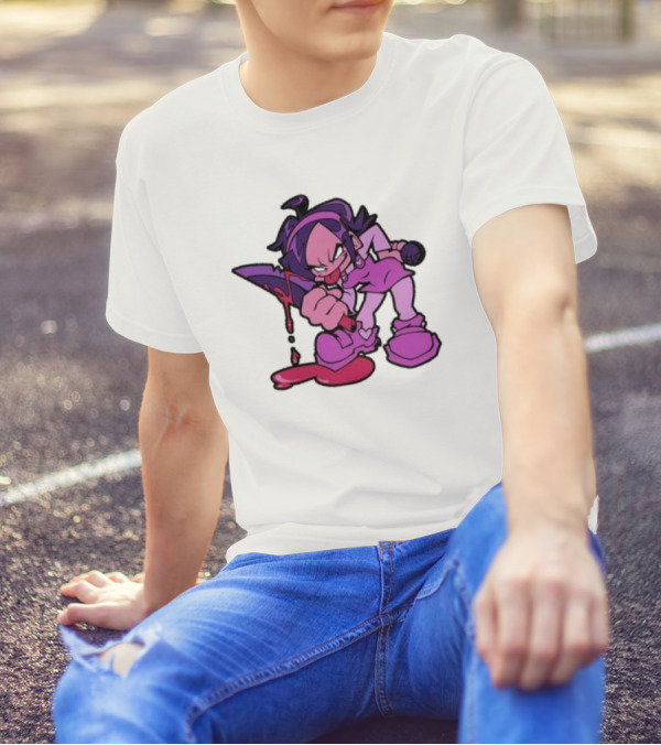 Friday Night Funkin' Nene Holding Microphone And Bloodied Knife T-Shirt