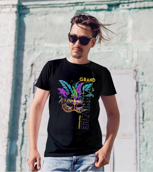 Grand Carnivale Kings Dominion Mask Feather T-Shirt