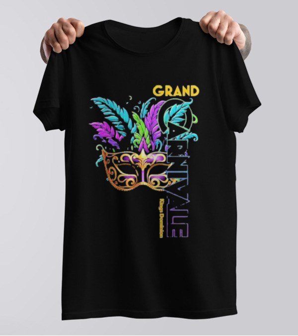 Grand Carnivale Kings Dominion Mask Feather T-Shirt