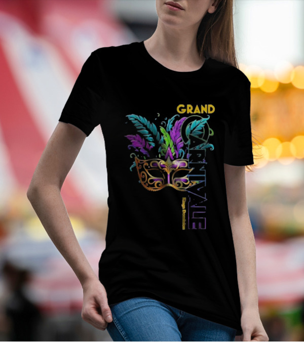 Grand Carnivale Kings Dominion Mask Feather T-Shirt