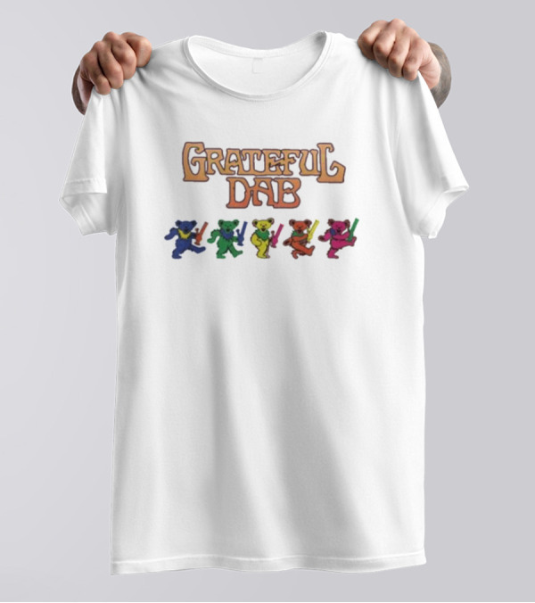 Grateful Dab Bears With Colorful Dancing Figures T-Shirt