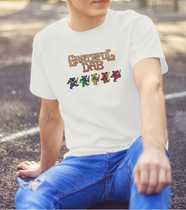 Grateful Dab Bears With Colorful Dancing Figures T-Shirt