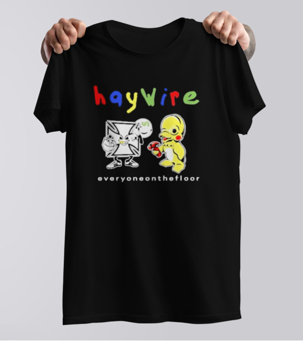 Haywire Everyoneonthefloor Colorful Cartoon Duo T-Shirt