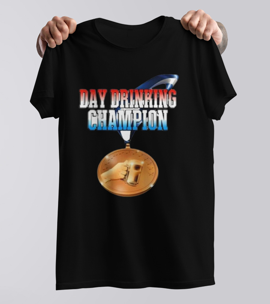 Middleclassfancy Day Drinking Champion Medal With Beer Glass T-Shirt