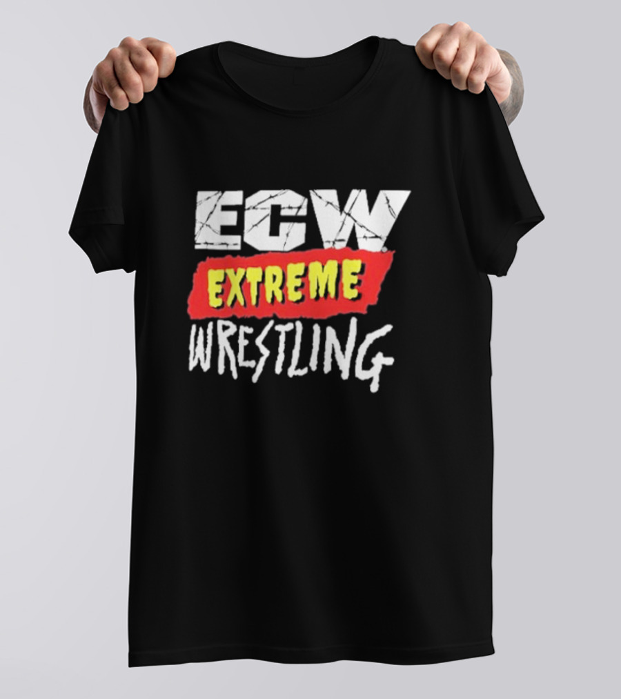 Ripple Junction ECW Extreme Championship Wrestling Logo Black T-Shirt