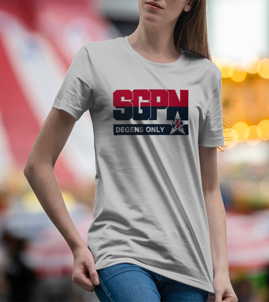 SGPN Degens Only Sports Gamblers Podcast Network Baseball Star T-Shirt