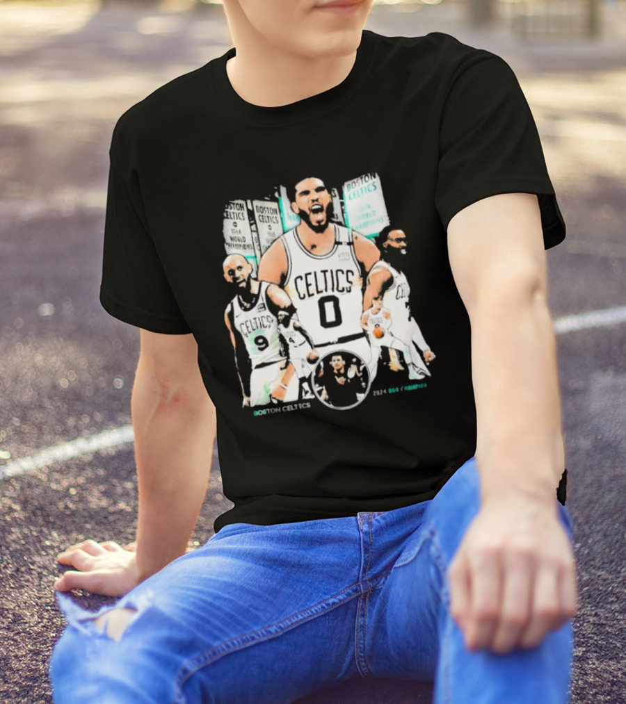 Boston Celtics 2024 NBA Champion Tatum's Iconic Team USA Fenway T-Shirt