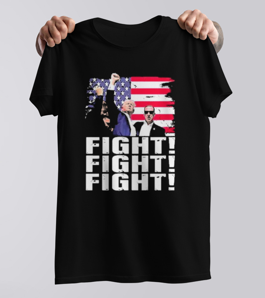 Fight Fight Fight Donald America Flag T-Shirt
