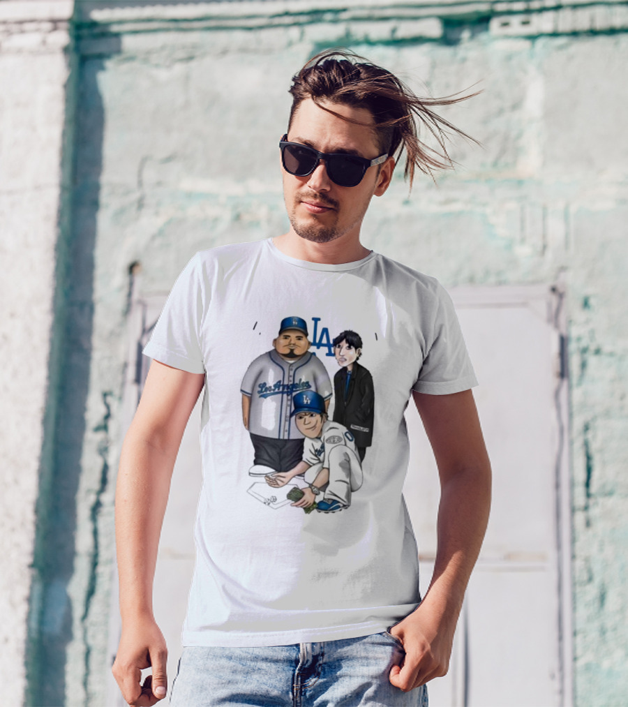 Elitelikethat Life's A Gamble Los Angeles Baseball Characters T-Shirt