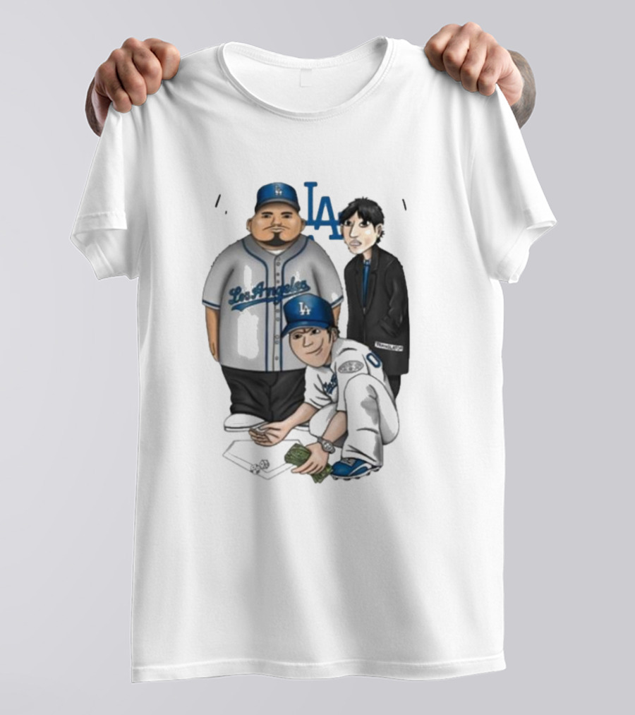 Elitelikethat Life's A Gamble Los Angeles Baseball Characters T-Shirt