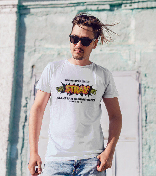 Super Stray Rats Extreme Graphic Content All Star Champions Since 2010 T-Shirt