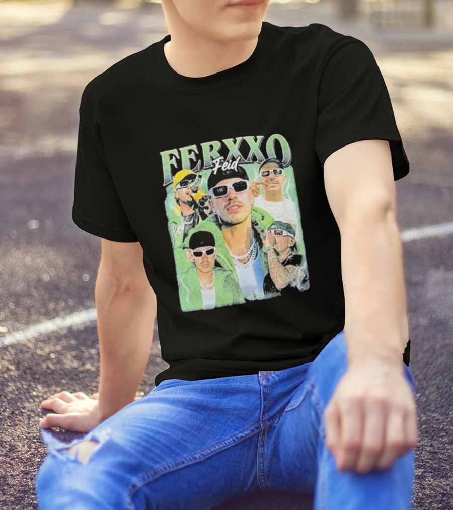 FERXXO Feid Green Style Collage T-Shirt