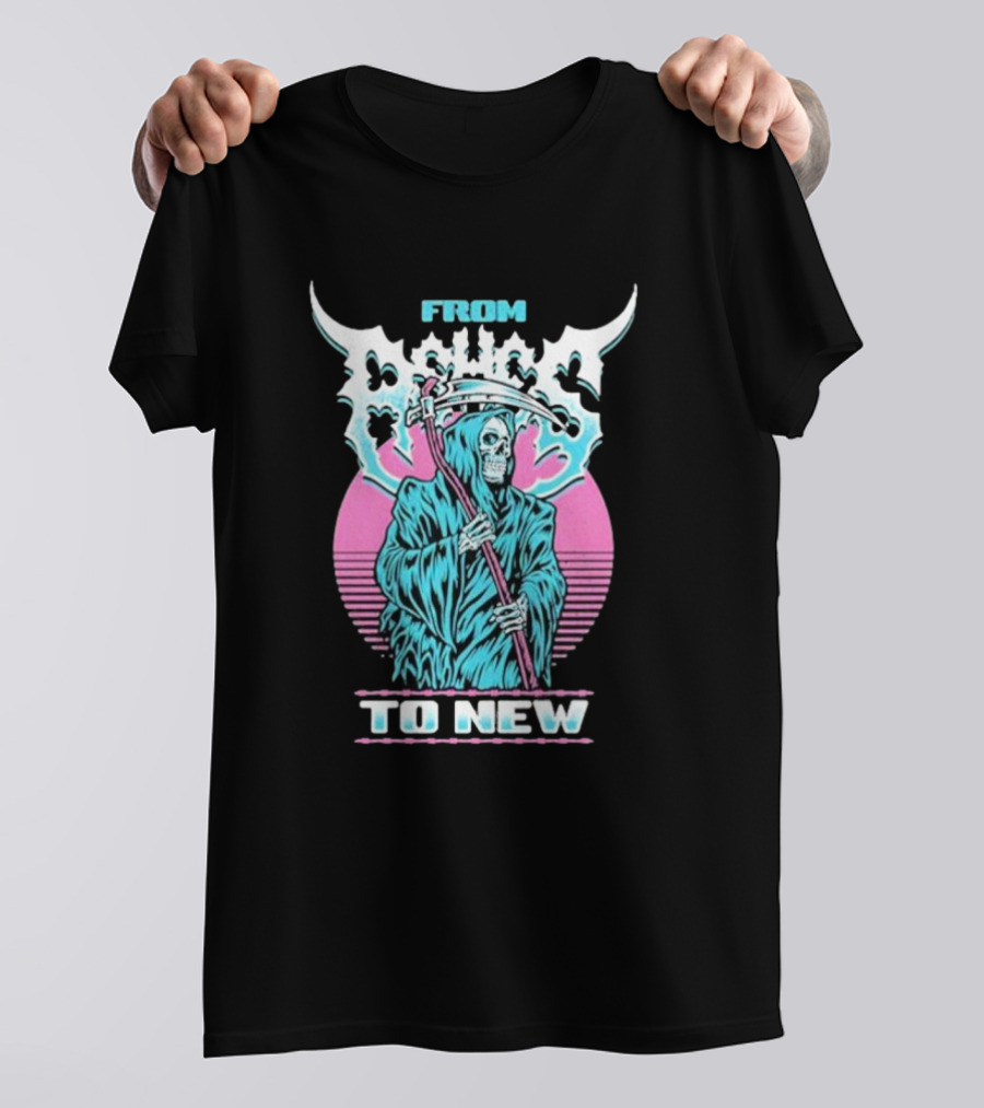 From Ashes To New Rad Reaper Retro Skull T-Shirt