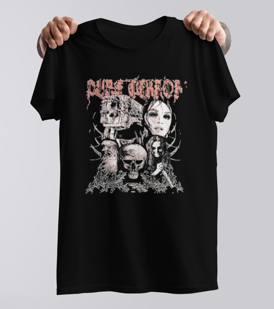 GRDT Pure Terror Horror Skull And Faces T-Shirt