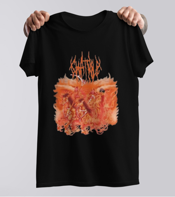 Chat Pile Fiery Orange Gothic Inferno T-Shirt